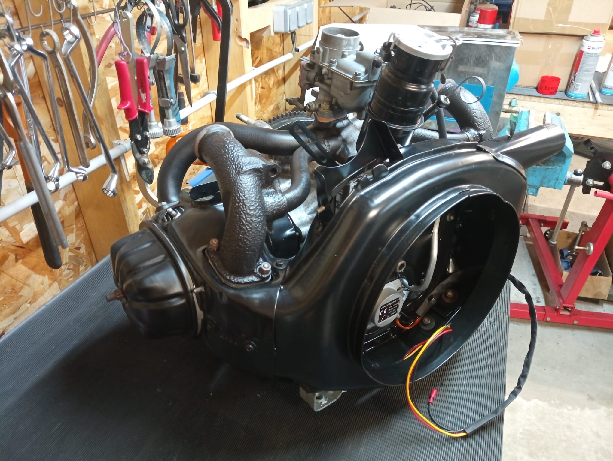 Moteur restauré par l'atelier à Pontacq