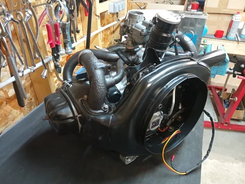 Moteur restauré par l'atelier à Pontacq